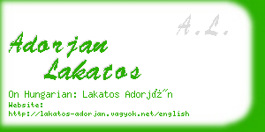 adorjan lakatos business card